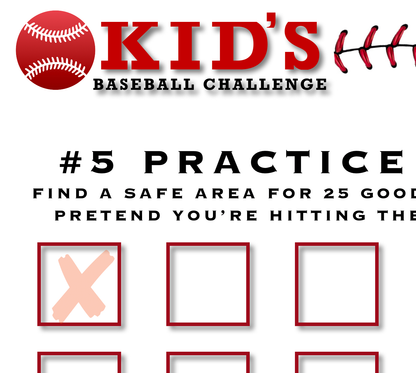 Kids Baseball Challenge set of 10